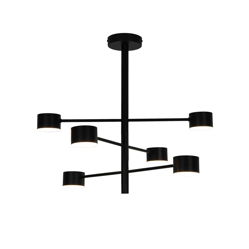 Lampa griestu led luca 6x4w melna