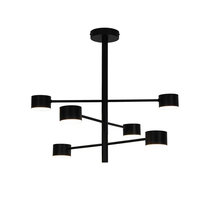 Lampa griestu led luca 6x4w melna