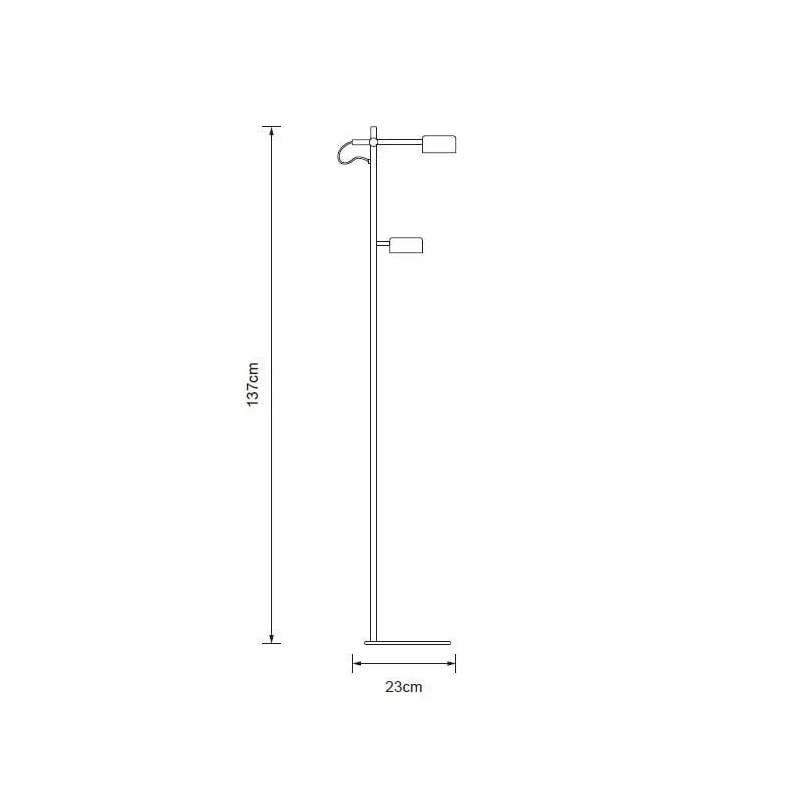 Stāvlampa led luca 2x4w melna