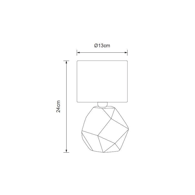 Galda lampa kiro e14 balta