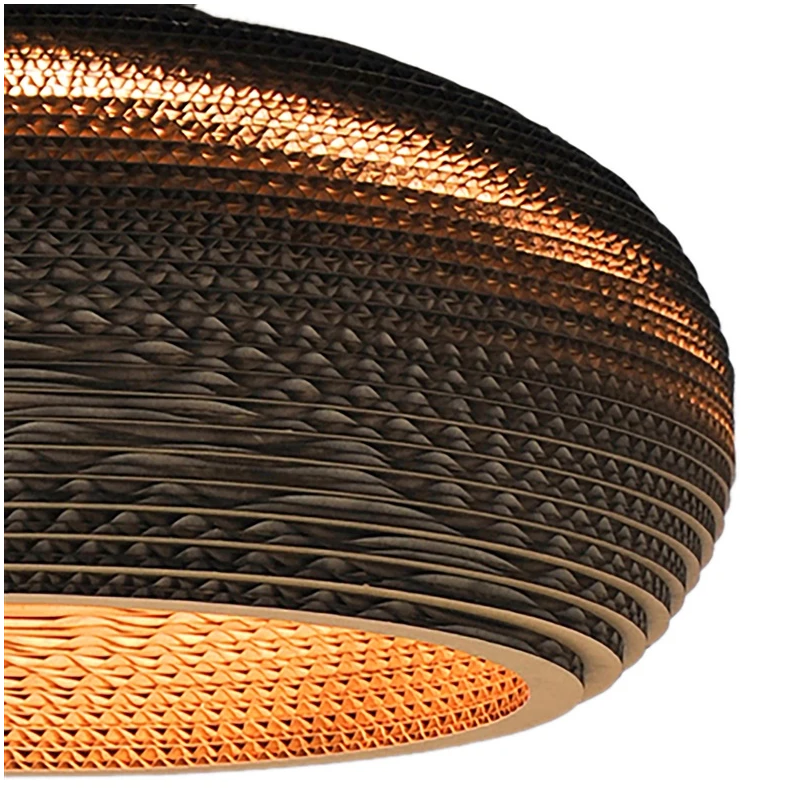 Lampa griestu paper e27 brūna-melna