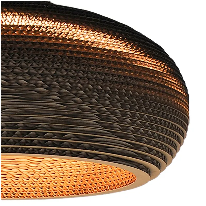Ceiling light paper e27 brown-black
