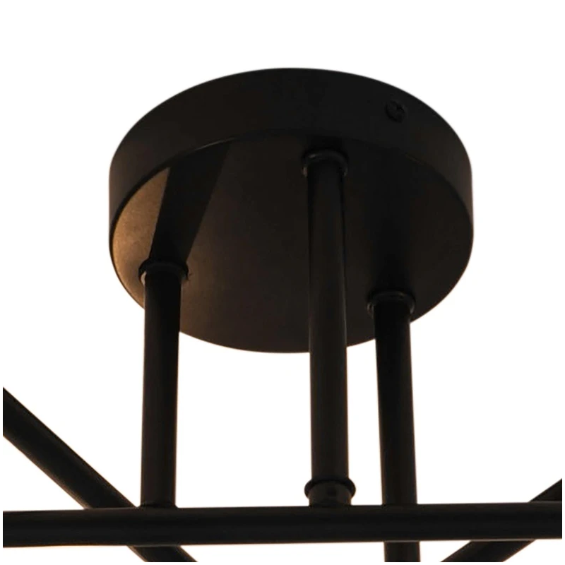 Lampa griestu bora 6xg9 melna-dūmu krāsā