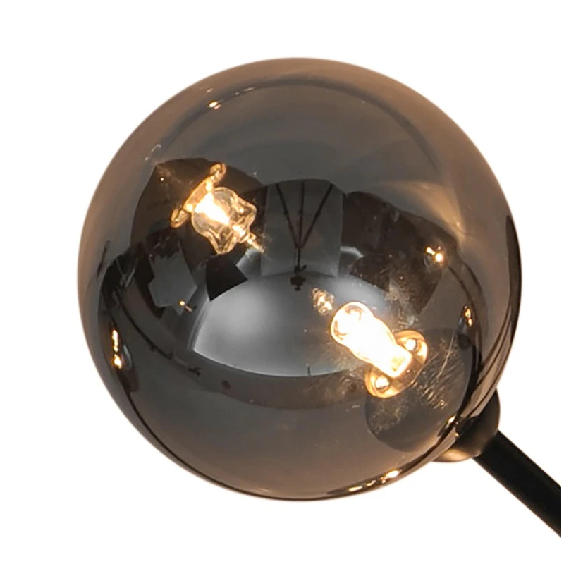 Lampa griestu bora 6xg9 melna-dūmu krāsā