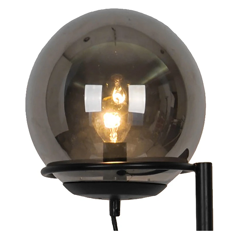 Stāvlampa bora e14 melna-dūmu krāsa