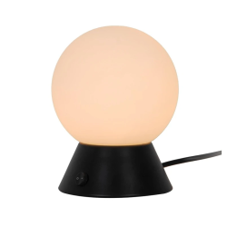 Galda lampa ruth e14 d12cm melna-balta