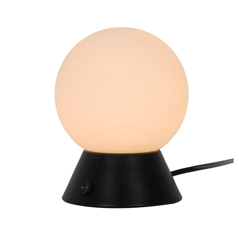 Galda lampa ruth e14 d12cm melna-balta