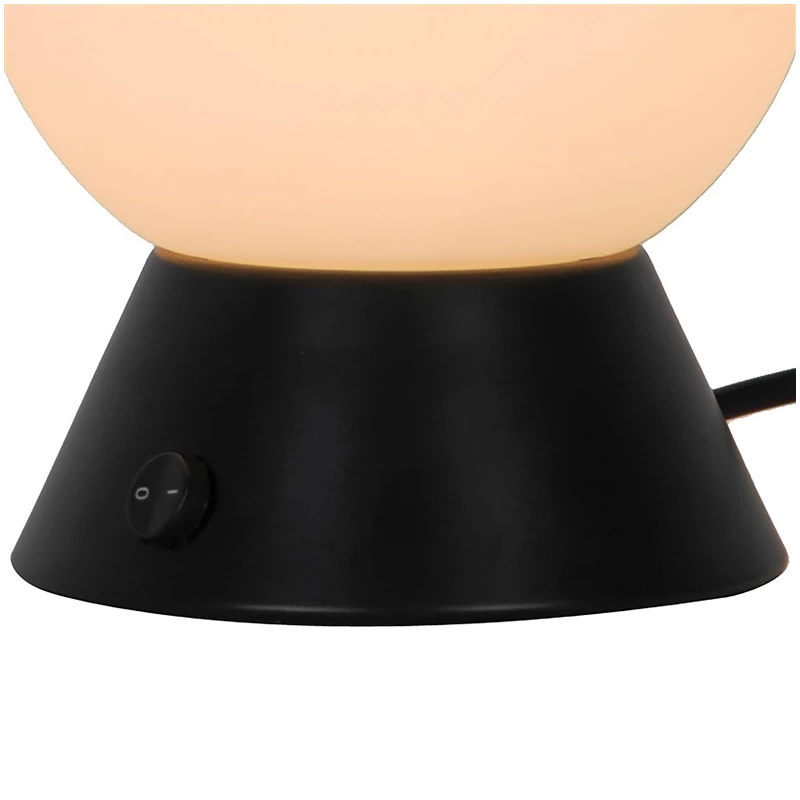 Galda lampa ruth e14 d12cm melna-balta