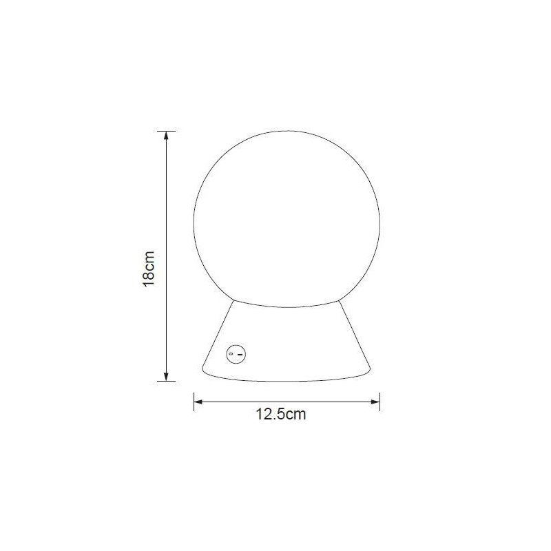 Galda lampa ruth e14 d12cm melna-balta