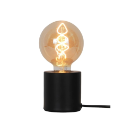 Galda lampa lock e27 melna