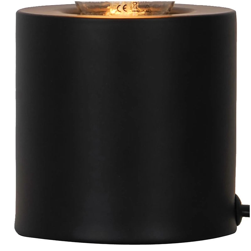 Galda lampa lock e27 melna
