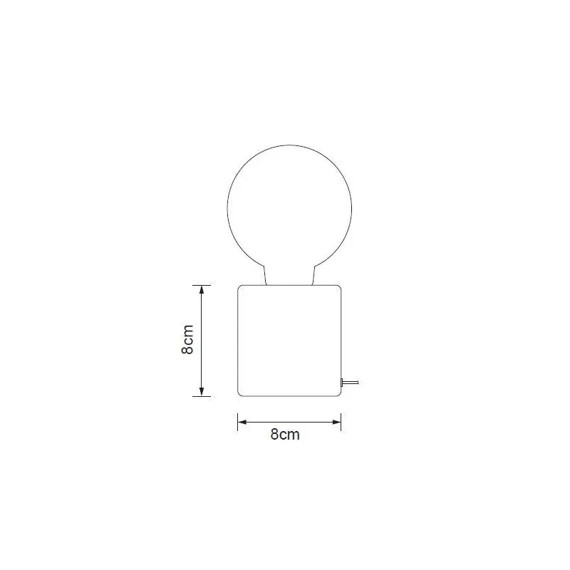 Table light lock e27 black