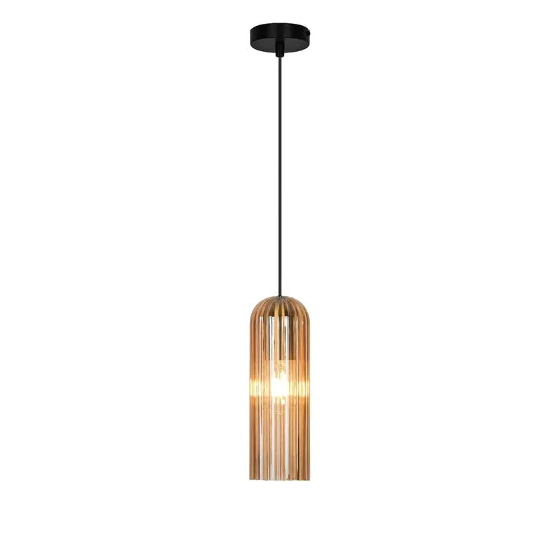 Pendant light catalo e27 black-amber