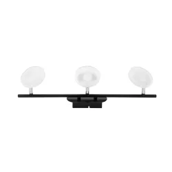 Spotlampa led plate 3x4w 3000k melna