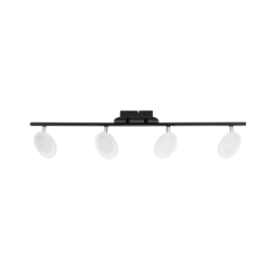 Spotlampa led plate 4x4w 3000k melna