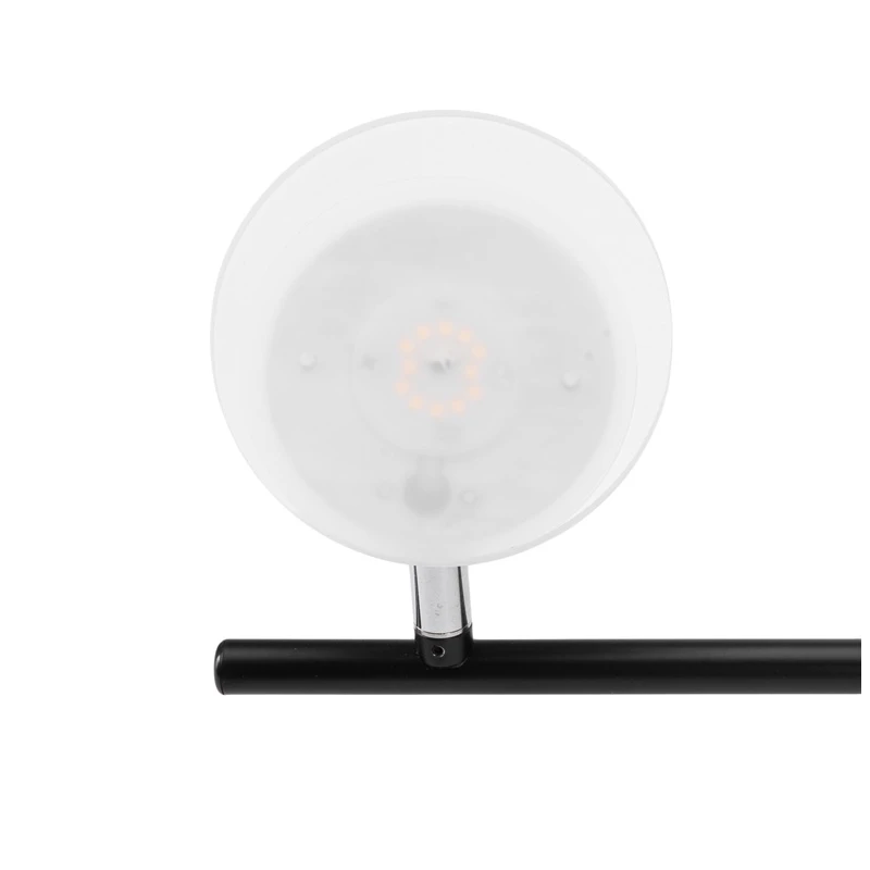 Spotlampa led plate 4x4w 3000k melna