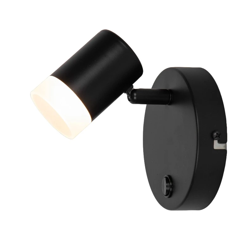 Spotlampa led wick 3.5w 3000k melna