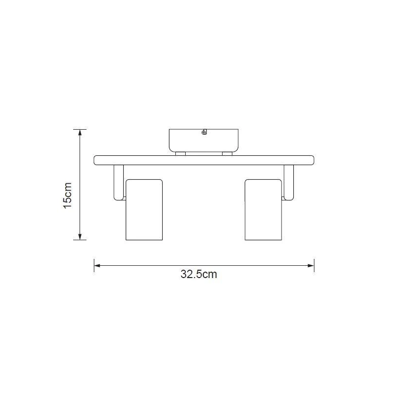Spotlampa safi 2xgu10 melna