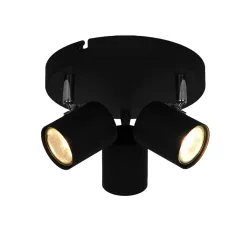 Spotlampa safi 3xgu10 melna