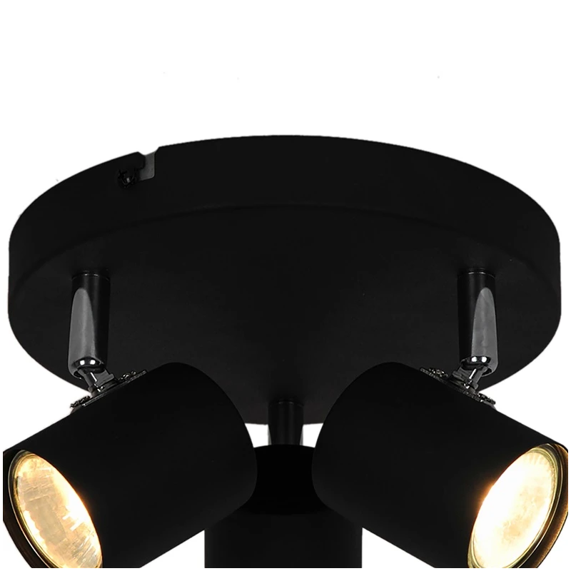 Spotlampa safi 3xgu10 melna