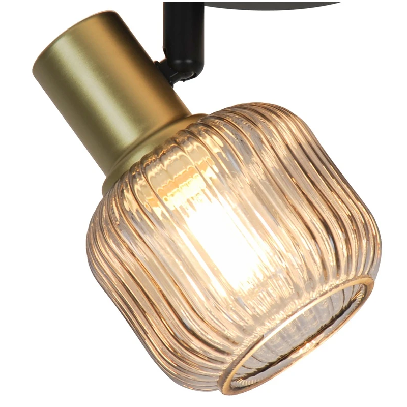 Spotlampa shadow e14 melna- zelta