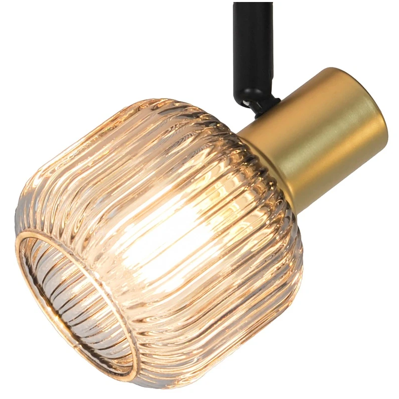 Spotlampa shadow 2xe14 melna- zelta