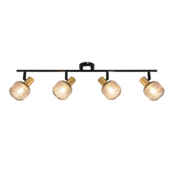 Spotlampa shadow 4xe14 melna- zelta