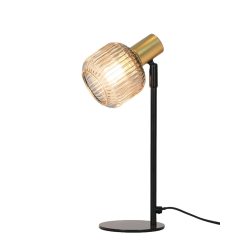 Galda lampa shadow e14 melna- zelta