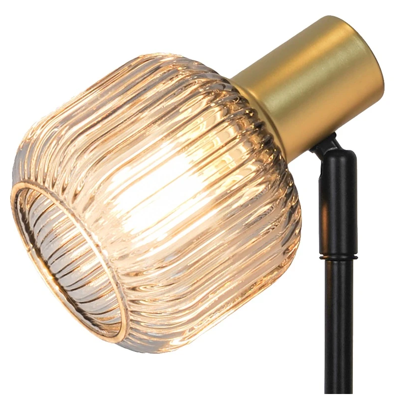 Galda lampa shadow e14 melna- zelta