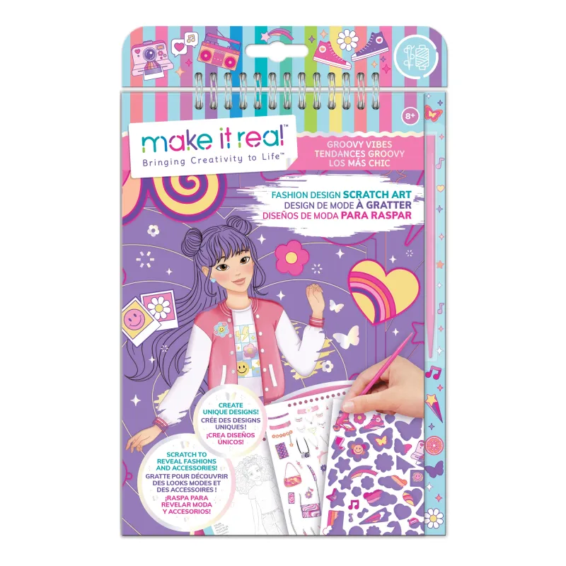 MAKE IT REAL Modes dizaina skrāpējamā māksla: Groovy Vibes
