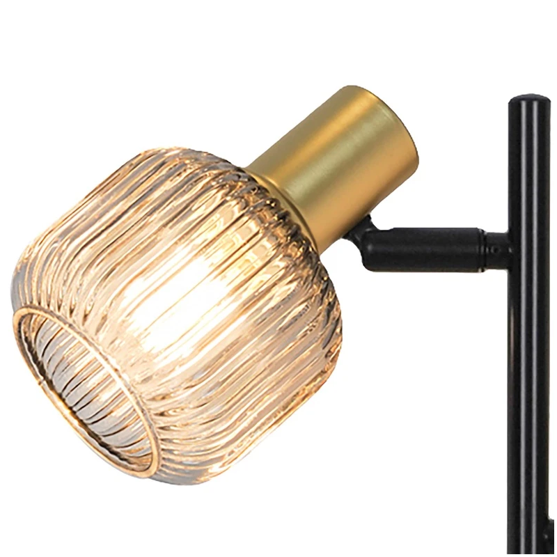 Stāvlampa shadow 2xe14 melna- zelta