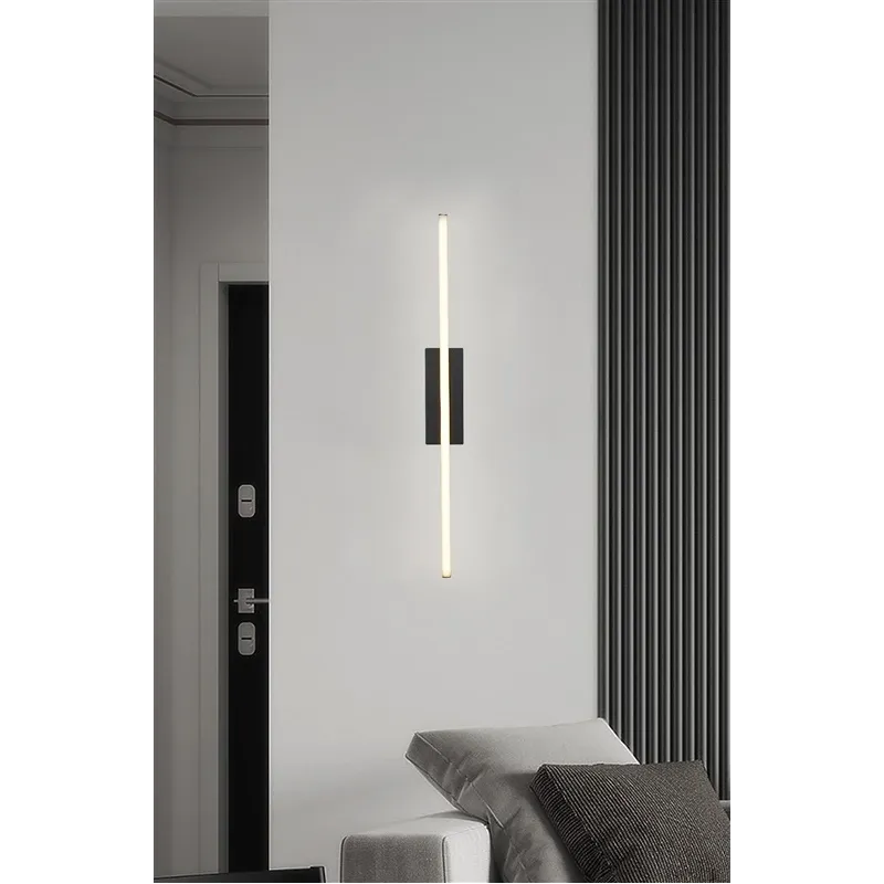 Lampa led sienas sibiu bar 4000k melna