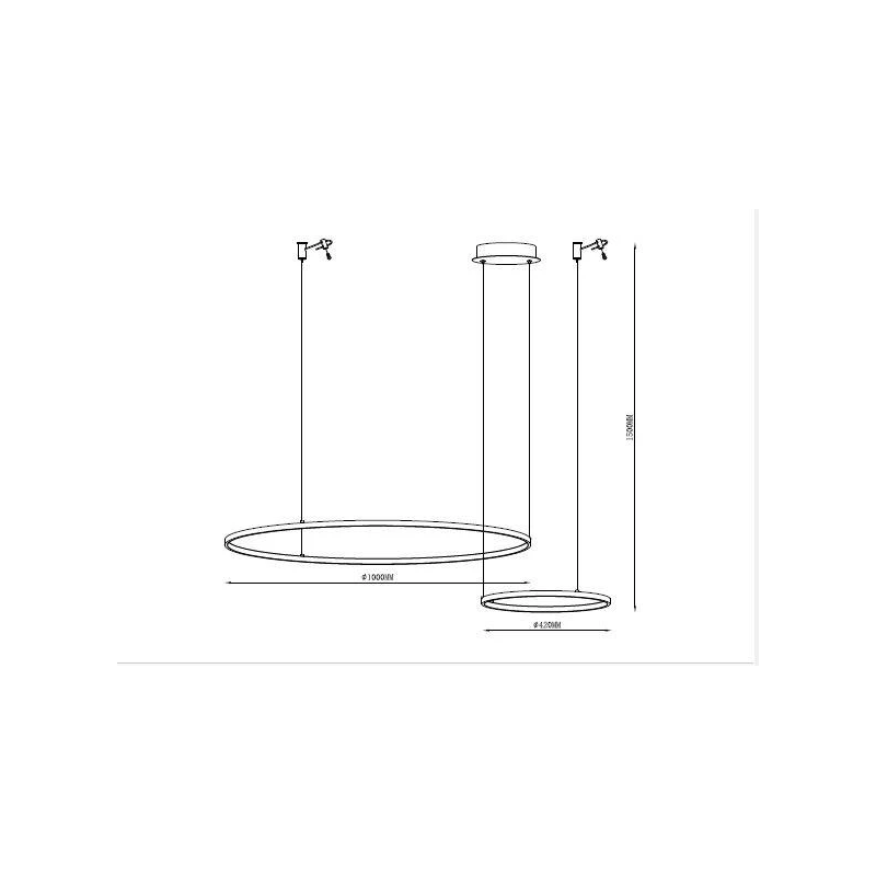 Lampa gr. led sibiu 2xapaļš 4000k melna