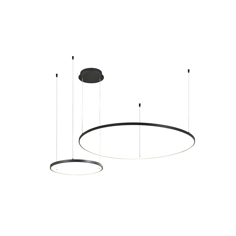 Lampa gr. led sibiu 2xapaļš 4000k melna