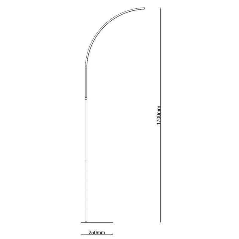 Stāvlampa led sibiu 4000k melna