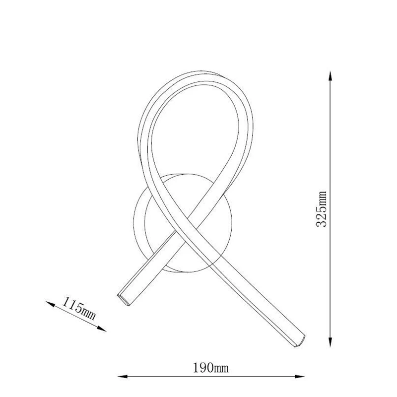 Lampa led sienas sibiu bow 4000k melna