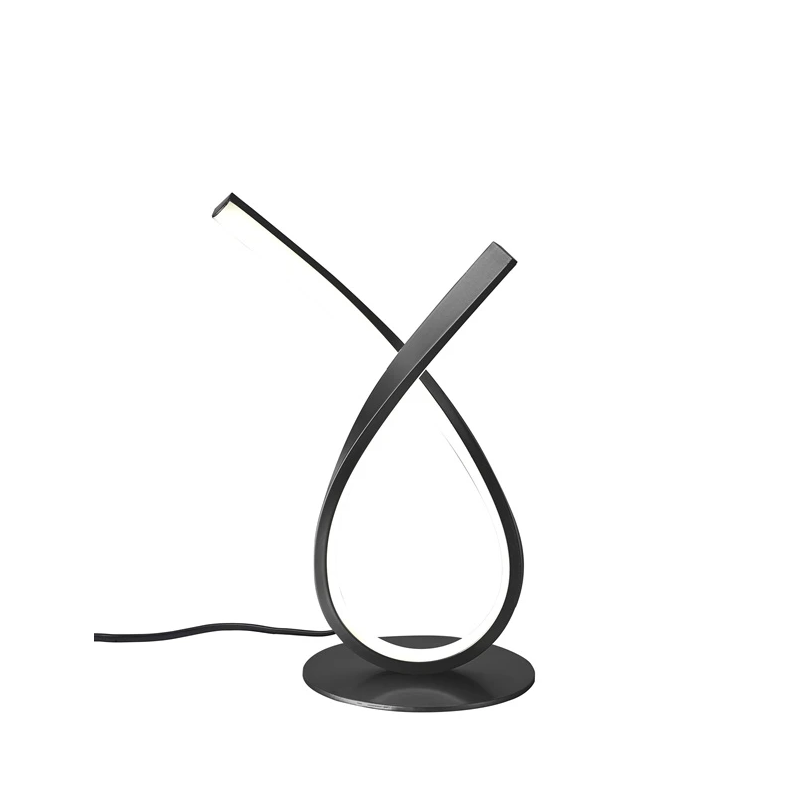 Galda led lampa sibiu bow 4000k melna