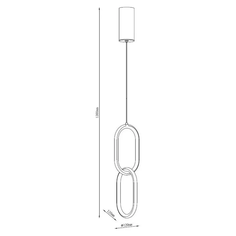 Lampa griestu led edirna 2 4000k melna