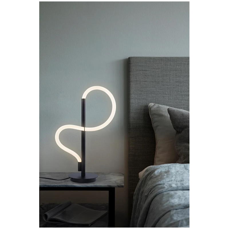 Lampa led galda tigris 4000k melna