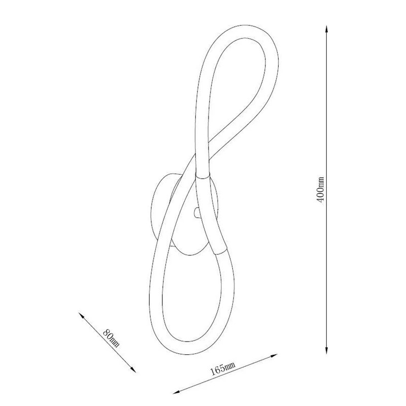 Lampa led sienas tigris 4000k melna