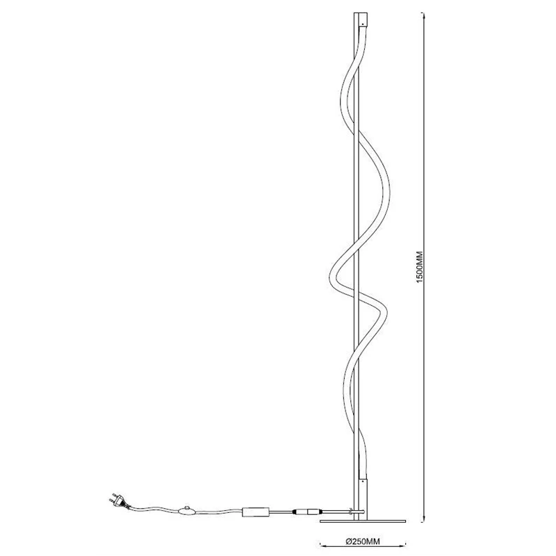 Stāvlampa led tigris 4000k zelta