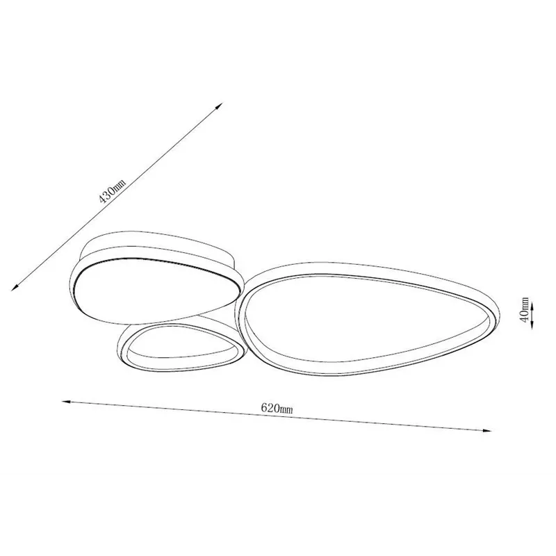 Lampa griestu led gulf d62 4000k balta