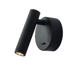 Lampa led sienas walla 4000k melna