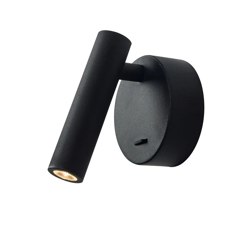 Lampa led sienas walla 4000k melna