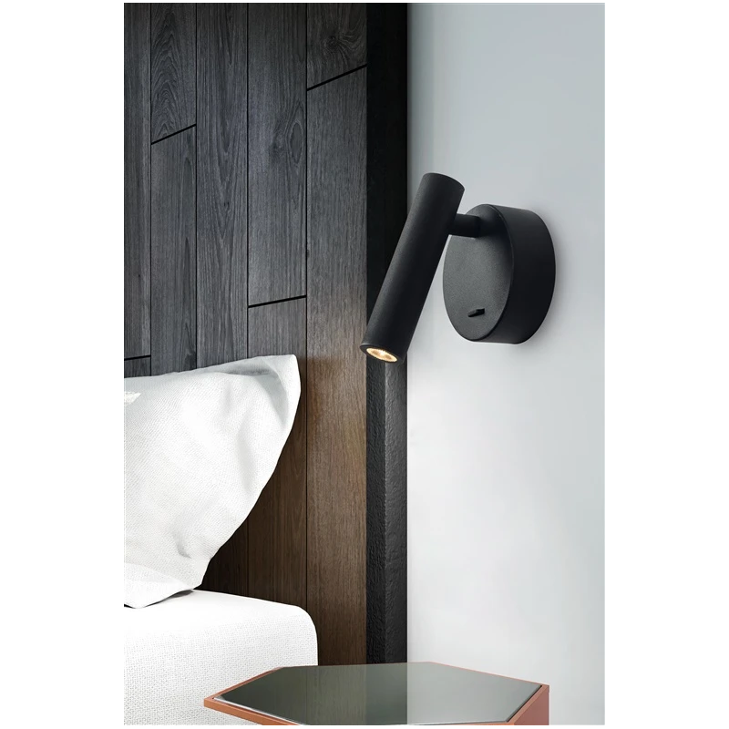 Lampa led sienas walla 4000k melna