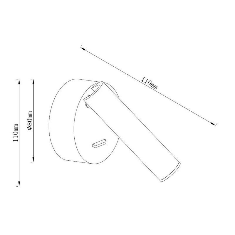 Lampa led sienas walla 4000k melna