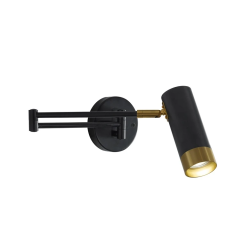 Lampa led sienas longer 4000k melna