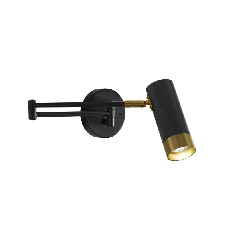 Lampa led sienas longer 4000k melna