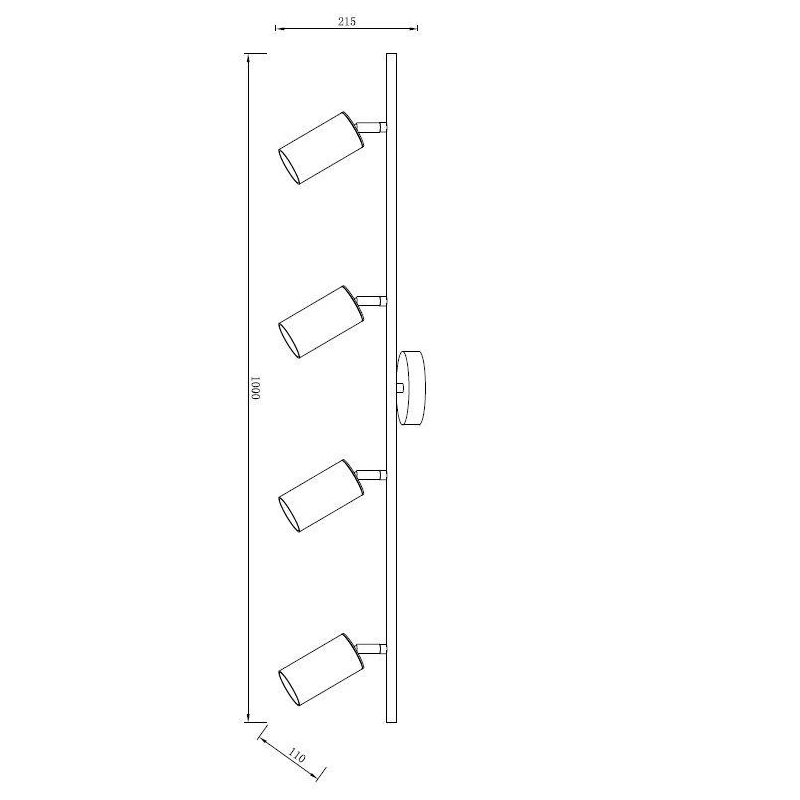 Spotlampa bat 4xgu10 zelta