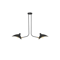 Lampa griestu around 2xe27 melna